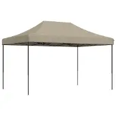Syfax Partyzelt Faltbar Pop-Up Taupe 440x292x315 cm