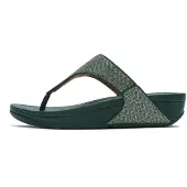 FitFlop Flip Flops Lulu Shimmerglitz Toe-Post Sandals Damen Sea Green-Schuhgröße 37