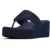 Original Brands FITFLOP FitFlop Plateau-Sandalen mit Keilabsatz und Zehensteg aus Denim 41