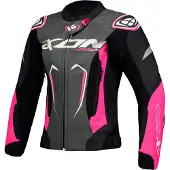 Ixon Lederjacke Vortex 3 Damen, schwarz/pink/weiß - Größe XL