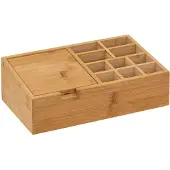 5five Simply Smart Kosmetik Organizer aus Bambus braun 8x24x14cm Badezimmer Deko