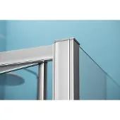 Polysan EASY Rechteckige Duschkabine 800x1000mm, Falttüren, L/R Variante, Klarglas