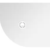 Polysan FLEXIA Gussmarmor-Duschwanne Viertelkreis, Verkürzungsmöglichkeit, 90x80cm, R550, rechts