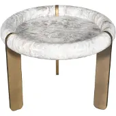 Signature - Kleiner Couchtisch aus Marmor und Metall PROSPER