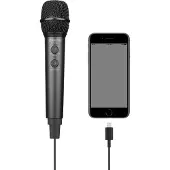 Walimex pro Boya HM2 Handmikrofon, Mikrofon mit USB-C Anschluss & 120 cm Kabel, Mikro für Handy zum Singen, Kopfhörerbuchse und Halterung für Mikrofonstativ