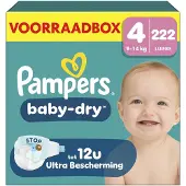 Pampers Baby Dry Gr.4 Maxi 9-14kg Windeln Vorratsbox 222 St