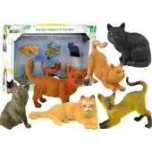 Leantoys Set mit 6 Figuren Hauskatzen verschiedener Rassen