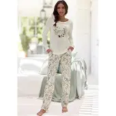 LASCANA Pyjama Set, 2 tlg. mit schönem Blumenmuster