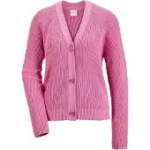MADELEINE Moderne Sommerstrickjacke mit Perlfang-Muster in himbeersorbet | Gr.: 48