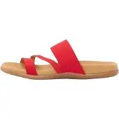 Gabor Pantoletten aus Textil in Rot, Größe 38, mit flachem Absatz und Gummizug