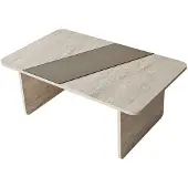 CALICOSY - Rechteckiger Couchtisch mit Spiegelplatte L120 cm SOLEA