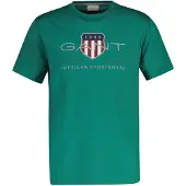 Gant T-Shirt Archive Shield 2003199 Grün Regular Fit