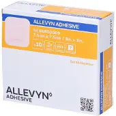 Allevyn Adhesive 7,5x7,5 cm haftende Wun 10 St