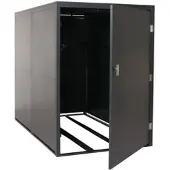 Proregal 2er-Fahrradgarage | HxBxT 160x113x209cm | abschließbar Metall | Anthrazit | Gerätehaus Fahrradbox mit Ablage