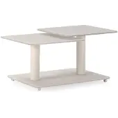 CALICOSY - Couchtisch mit quadratischen Glasplatten L 114 cm - KAYA