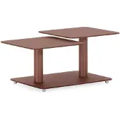CALICOSY - Couchtisch mit quadratischen Glasplatten L 114 cm - KAYA