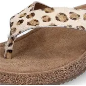 Lazamani Pantoletten Damen Beige Ponyfell