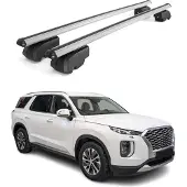 Omtec Dachträger Dachgepäckträger für Hyundai Palisade 2020-2023 ABE Alu Grau 2x