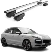 Omac Dachträger Gepäckträger für Porsche Cayenne 2018-2023 ABE Aluminium Grau 2x