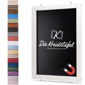 Die Kreidetafel Manufaktur Magnetische Kreidetafel - Magnettafel mit Holzrahmen / Weiß 60x140cm