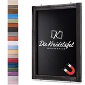Die Kreidetafel Manufaktur Magnetische Kreidetafel - Magnettafel mit Holzrahmen / Schwarz 60x90cm