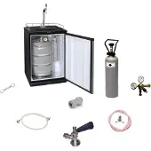 Ich-zapfe Fassbierkühlschrank Komplett-Set | 50L Bierzapfanlage mit Schanksäule & Kompensatorhahn, Kombi