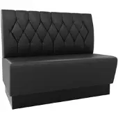 BIG Möbel Gastro Sitzbank Amsterdam | 180 cm breit | Kunstleder Schwarz | Diamant | Dinerbank