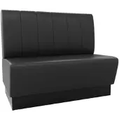 BIG Möbel Gastro Sitzbank Amsterdam | 180 cm breit | Kunstleder Schwarz | Vertikal | Dinerbank
