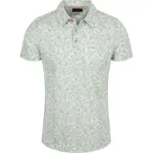 New zealand auckland Poloshirt für Herren mit Palmen-Print, 66% Modal und 34% Recyceltes Polyester, Grün, Gr.M