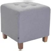 Proregal CHEFGASTRO Sitzhocker ZION antik-hell HxBxT 46x45x45cm Stoff Hellgrau