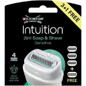 Wilkinson Intuition 2-in-1 Sensitive Care Rasierklingen, 4er Pack