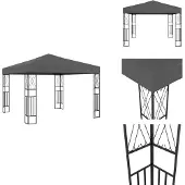 vidaXL Pavillon 3×3 m Anthrazit Stoff - Pavillons & Partyzelte