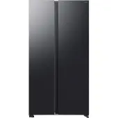 Samsung Series 6 RS60F Side-by-Side mit No Frost+ und AI Energy Mode, , Freistehend, Amerikanische Tür, Schwarz, 2 Tür(en), LED, R600a