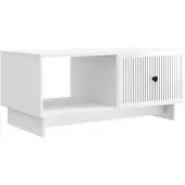vidaXL Couchtisch Hochglanz Weiß 90 x 50 x 40 cm Holzwerkstoff