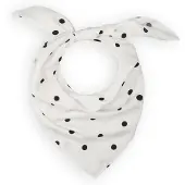 Catwalk junkie Damen Schals Dotted Scarf - Wit - Größe ONESIZE