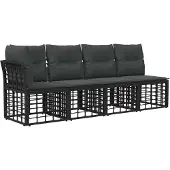 vidaXL 4-Sitzer Garten-Sofa mit linker Armlehne 4 pcs 4-Sitzanzahl