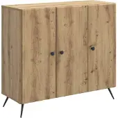 vidaXL Sideboard Artisan-Eiche 89 x 34,5 x 80 cm Holzwerkstoff