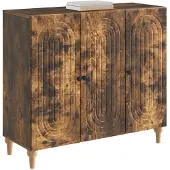 vidaXL Sideboard Räuchereiche 89 x 34,5 x 80 cm Holzwerkstoff