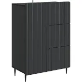 vidaXL Sideboard Schwarz 66 x 34,5 x 91,5 cm Holzwerkstoff