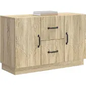 vidaXL Sideboard Sonoma-Eiche 89 x 34,5 x 57 cm Holzwerkstoff