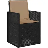vidaXL Garten Esszimmerstühle 2 Stk. Anthrazit und Taupe PP