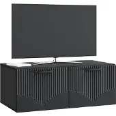vidaXL Wandmontierter TV-Schrank Schwarz 78,5 x 41 x 30 cm