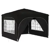 vidaXL Pop-up Partyzelt 290 x 290 x 245 cm Schwarz