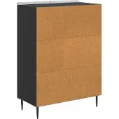 vidaXL Sideboard Schwarz 66 x 34,5 x 92 cm Holzwerkstoff