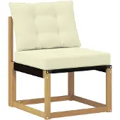 vidaXL Outdoor-Sofagarnitur mit Kissen 6 pcs Weiß und Creme