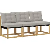 vidaXL 3 Stück Outdoor Mittelsofa