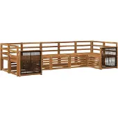 vidaXL Outdoor-Sofagarnitur 6 Stk. Natur Massivholz Akazie