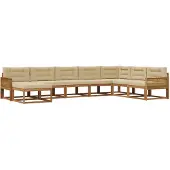 vidaXL Outdoor-Sofagarnitur 8 Stk. Natur und Beige