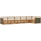 vidaXL Outdoor-Sofagarnitur 6 Stk. Natur Massivholz Akazie