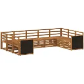 vidaXL Outdoor-Sofagarnitur 7 stk. Natur Massivholz Akazie